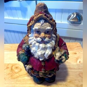 Christopher Radko Vintage Woodland Winds Frosty Leaf Santa 10” Tall Resin Folksy